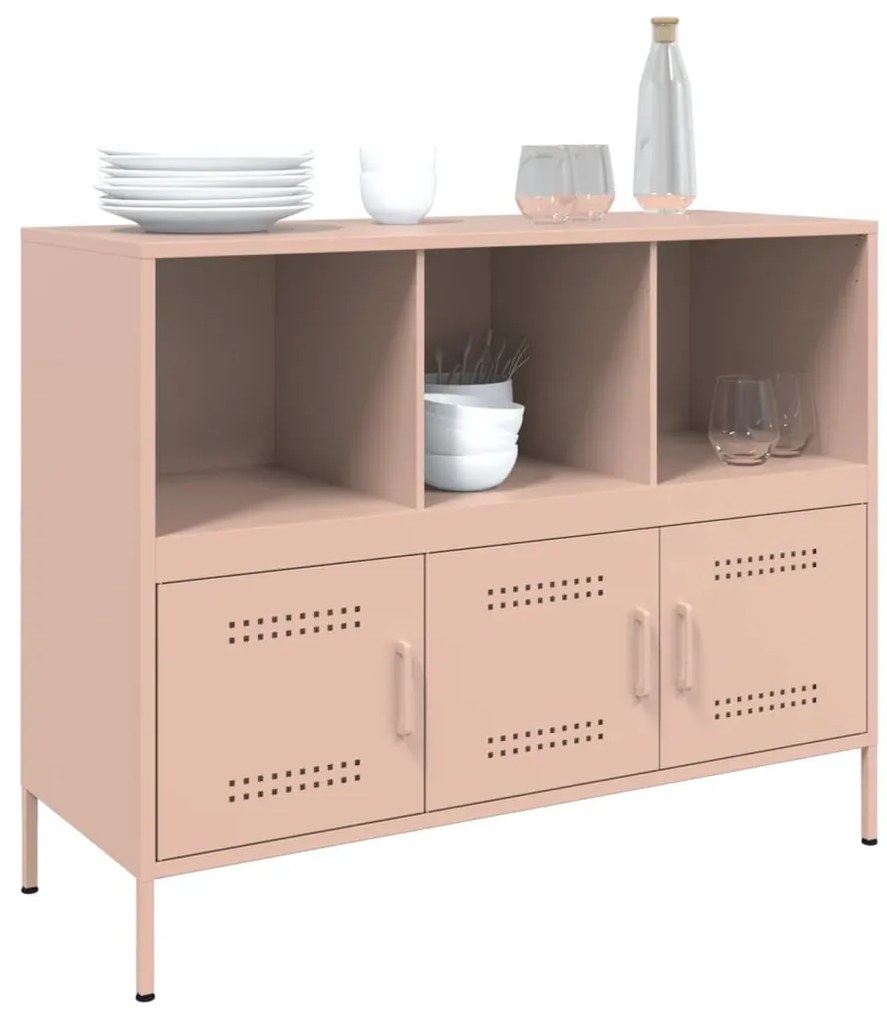 Credenza rosa 100,5x39x79 cm in acciaio laminato a freddo