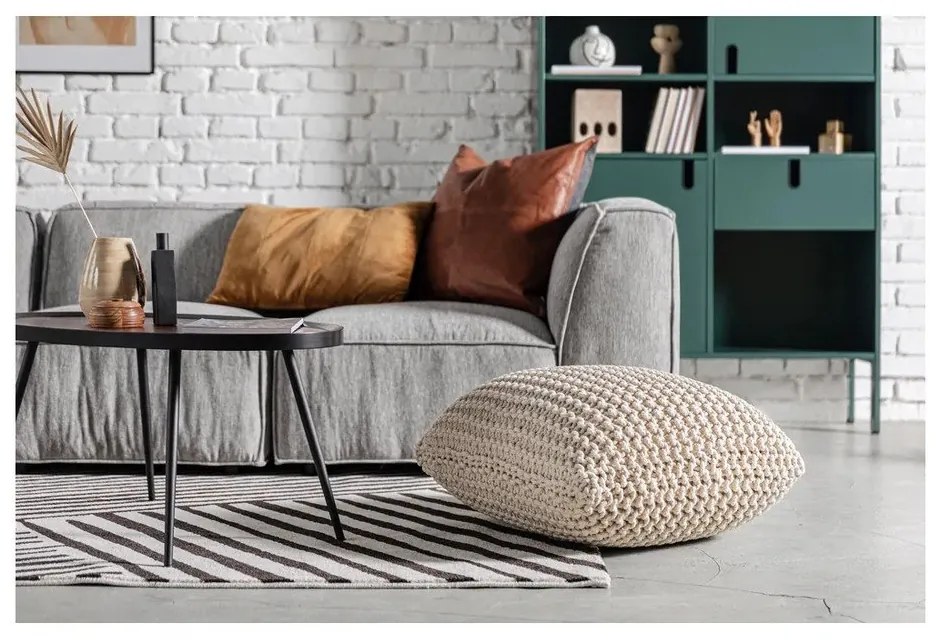 Poggiapiedi rosso con rivestimento in lavorato a maglia Knit – Bonami Essentials