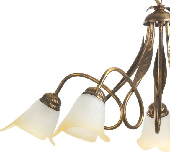 ONLI - Lampadario a sospensione con catena DOPPIO GIRO 5xE14/6W/230V bronzo