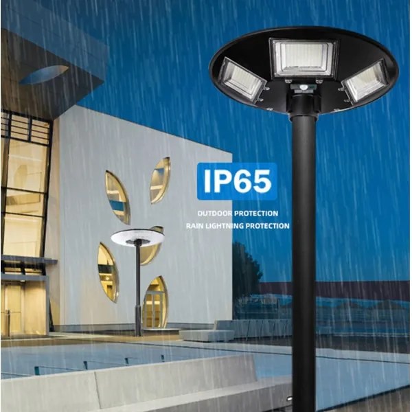 Lampione solare stradale a LED con sensore LED/22W/6V 6500K IP65 nero + telecomando