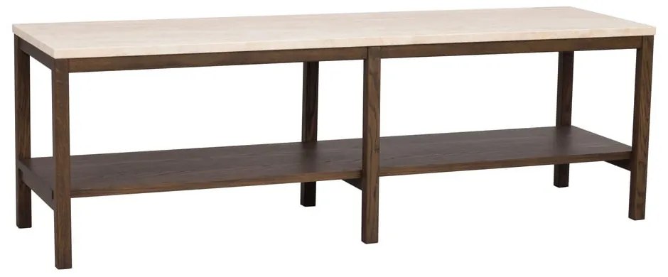 Consolle marrone e beige con piano in pietra 140x40 cm Orwel - Rowico