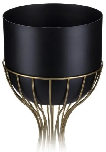 Vaso da fiori in metallo LOFT 56x20 cm oro/nero