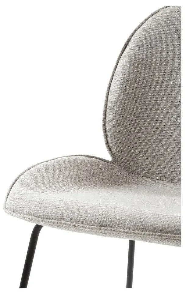 Sedia da pranzo grigia con base in metallo Hella - Canett