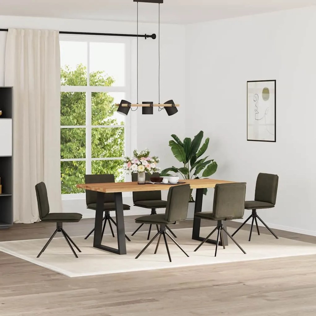 Sedie Da Pranzo 6 Pz Verde Militare İn Similpelle Scamosciata /