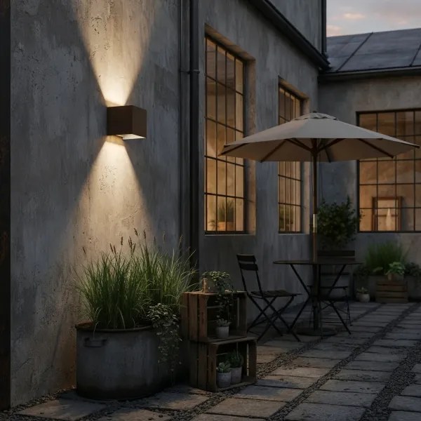 Ideal Lux - Applique a LED da esterno ATOM LED/12W/230V IP54 marrone