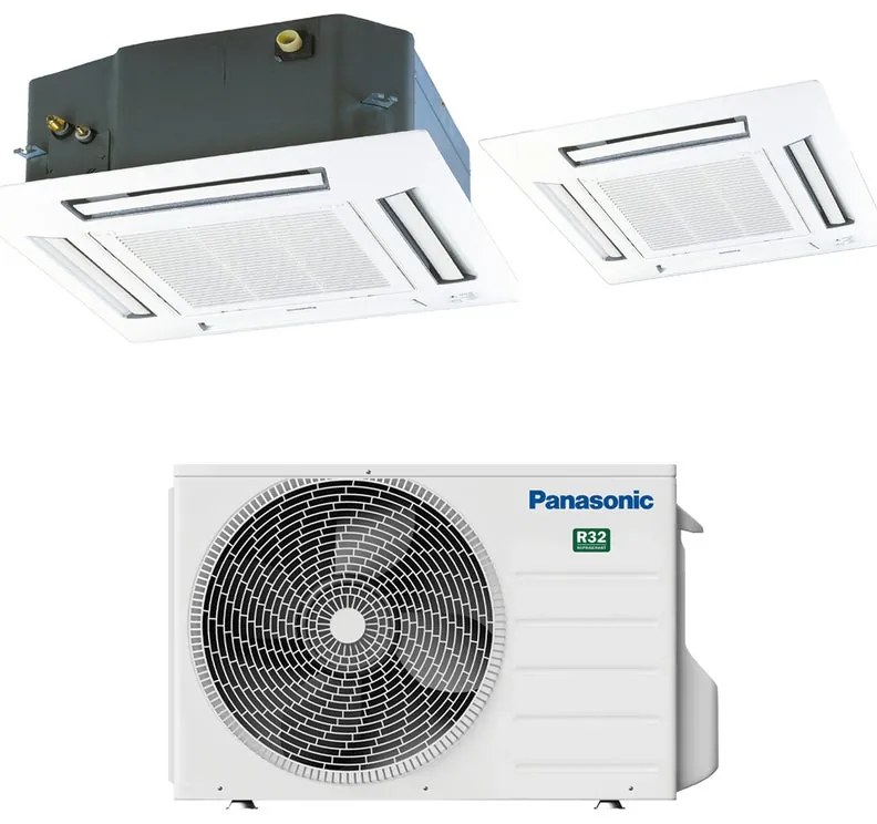 Condizionatore a muro monosplit PANASONIC CASSETTA 60X60 12000BTU 12000 BTU classe raffreddamento A++, bianco