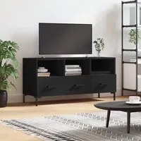 Mobile Porta TV Nero 102x36x50 cm in Legno Multistrato 829037