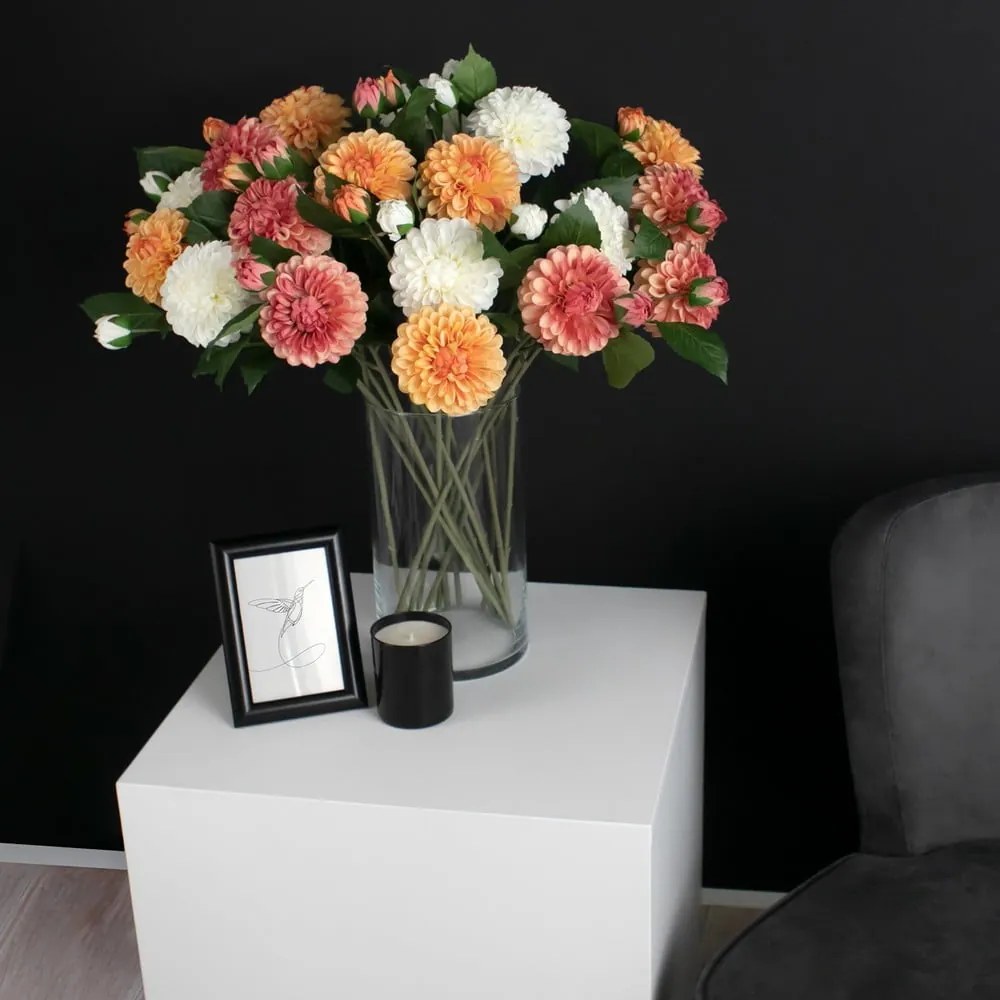 Set di fiori artificiali 10 pz (altezza totale 62 cm) Dahlia – Restilo
