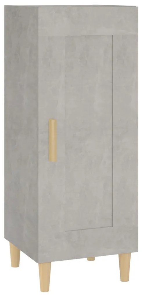 Credenza grigio cemento 34,5x34x90 cm in legno multistrato