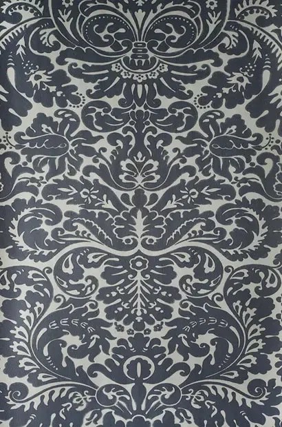 Farrow & Ball Carta da parati Silvergate - Pigeon/ Off-Black