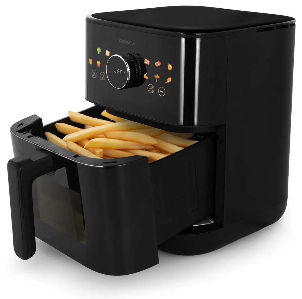 Friggitrice ad aria 6 L nera 1450 W