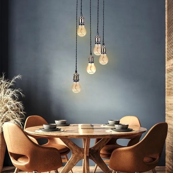 Cavo di alimentazione 5xE27/60W/230V bronzo