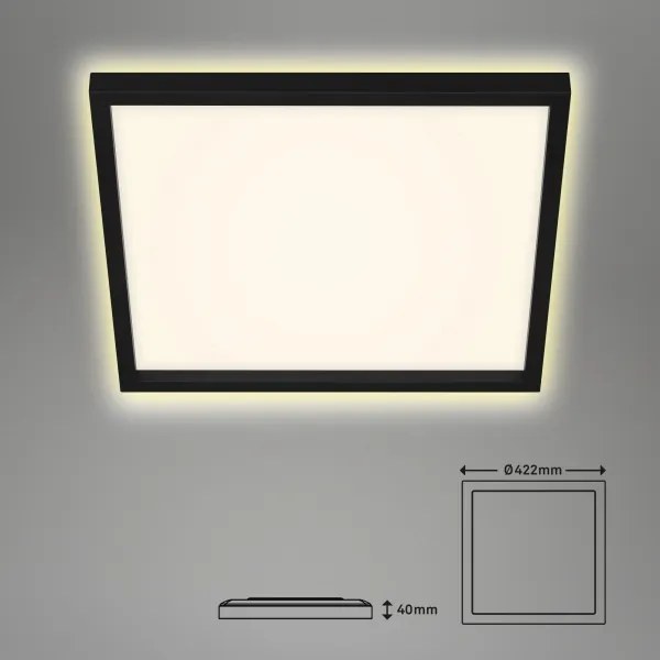 Briloner 7364-015 - Plafoniera LED CADRE LED/22W/230V 42,2x42,2 cm nera
