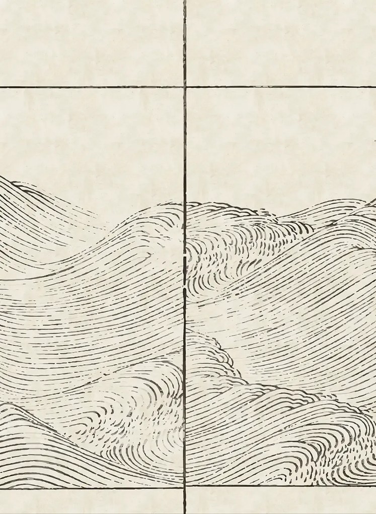 Coordonne Wandbild Waves - Papyrus