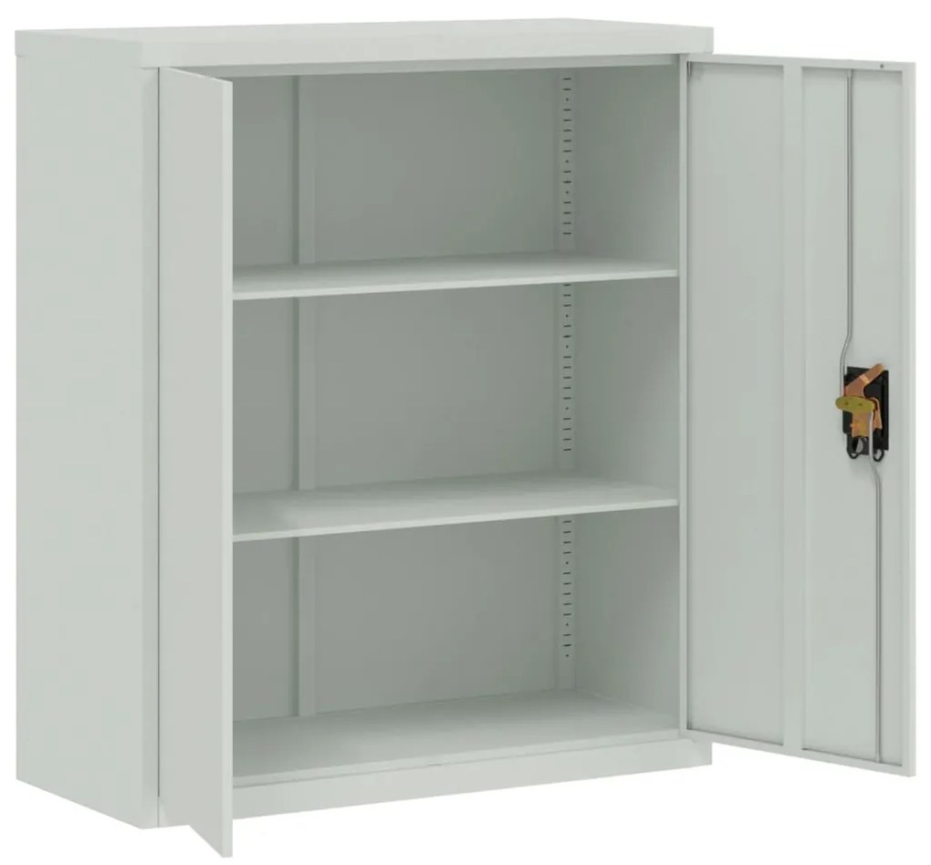 Armadio Classificatore Grigio Chiaro 90x40x105 cm in Acciaio