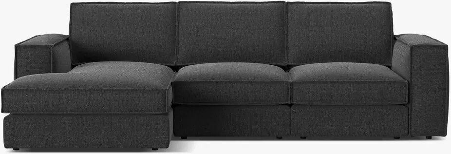 Divano angolare Pola in tessuto strutturato – 284x158x88 cm