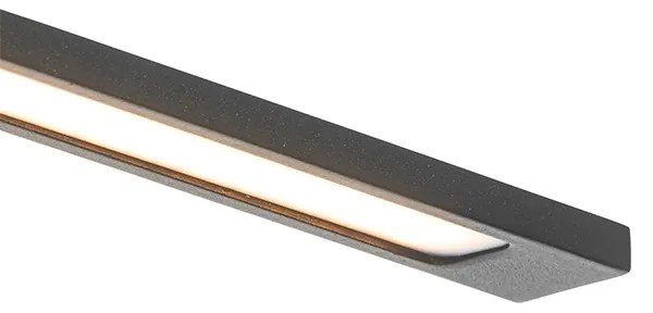 Applique da parete moderna nera 41,5 cm con LED IP44 - Jerre