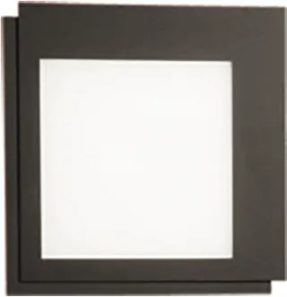 Applique LED in metallo Nero 24x24 cm e diffusore in acrilico PASSPARTOU