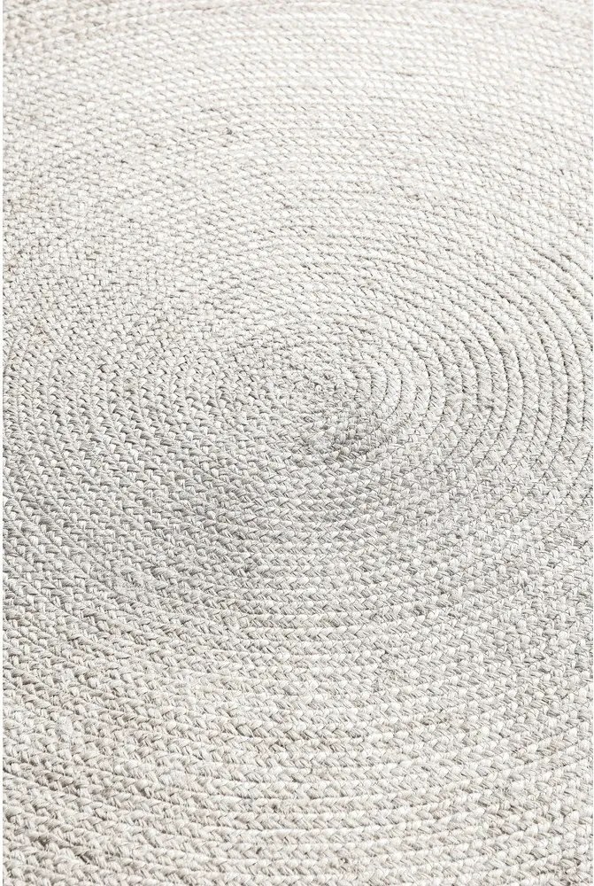 Tappeto rotondo bianco in iuta reversibile/tessuto a mano ø 140 cm Braided – Hanse Home