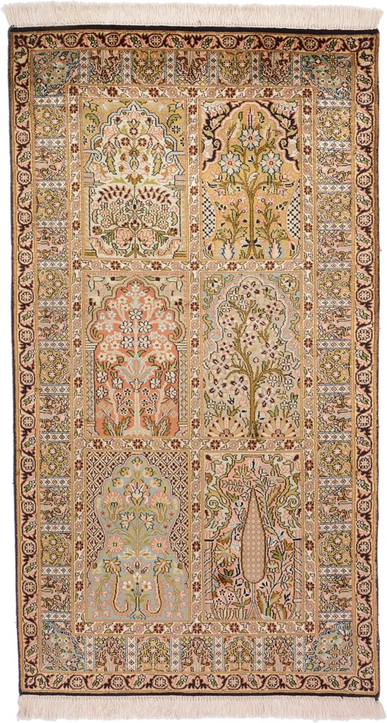 Cashmere Silk Tappeto orientale 80x140 (Indian) Annodato A Mano