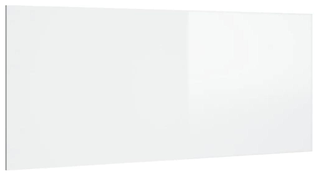 Testiera per Letto Bianco Lucido 200x1,5x80cm Legno Multistrato