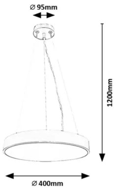 Rabalux 71040 - Lampadario LED TESIA 36W 230V 4000K argento
