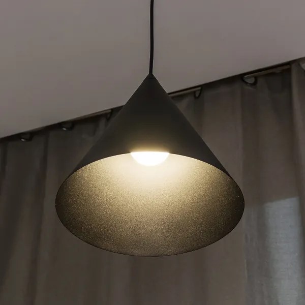 Lampada a sospensione su cavo ETNA II 1xE27/15W/230V Ø 25 cm nera