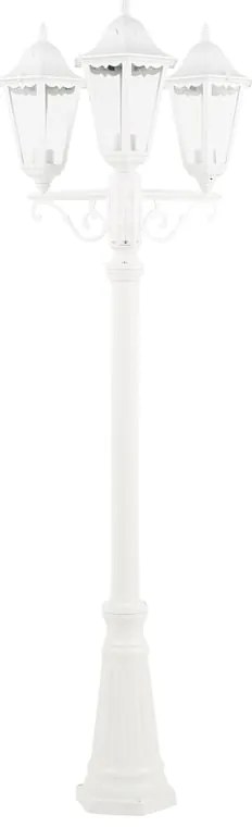 Lampione da giardino, Monza H 225 cm, bianco, IP44 INSPIRE