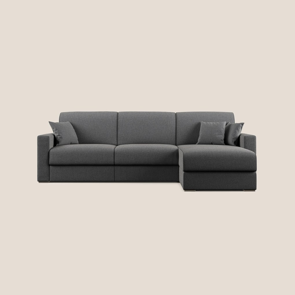 Best Divano letto angolare con penisola in tessuto smacchiabile QuickClean T08 antracite