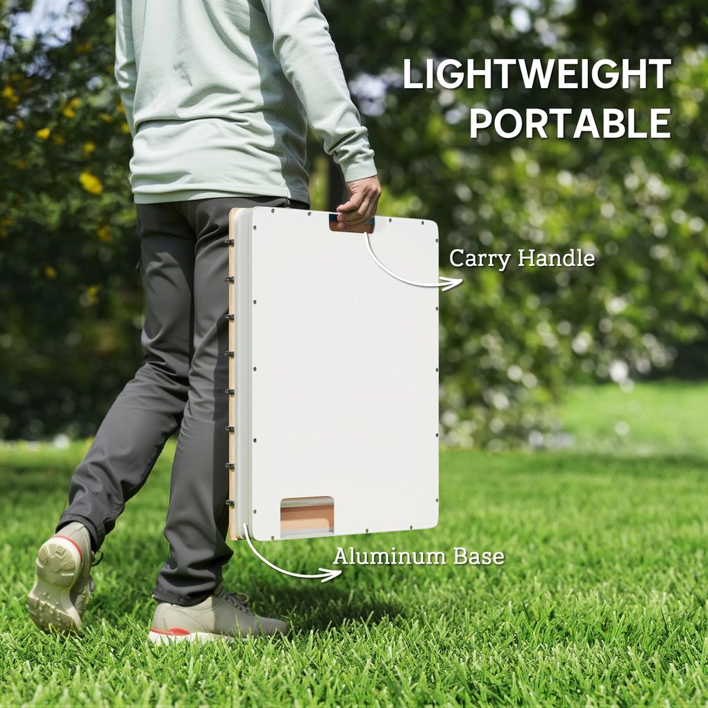 Doccia da Giardino Portatile 70x55 cm Getti d'Acqua Regolabili fino a 4 m in Polistirene Effetto Legno...