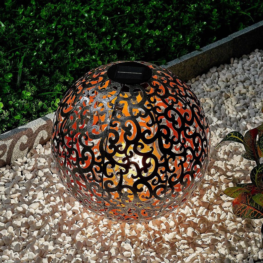 Lindby Eduta lampada LED solare argento-oro