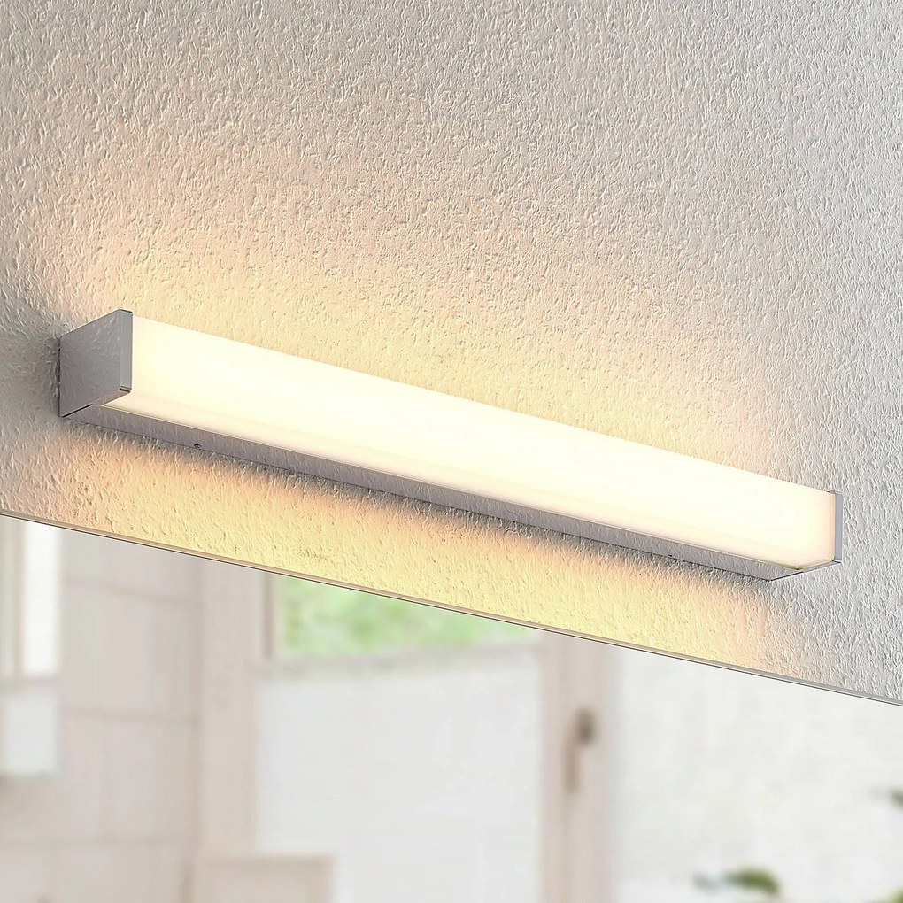 Lampada LED per il bagno Klea di Lindby, 60 cm, cromo, alluminio, IP44