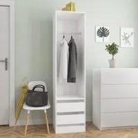 Armadio con Cassetti Bianco 50x50x200 cm in Legno Multistratocod mxl 82232