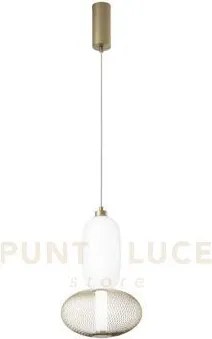 Lampadario a sospensione led inkas oro in vetro 18w 1860lm cct 3000...