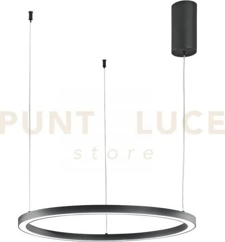 Lampadario a sospensione led hoop nera 30w 4500lm cct 3000k 4000k 6...