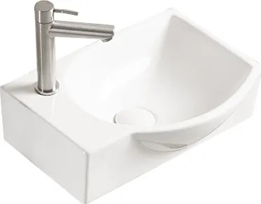 Mexen Mista lavabo da appoggio destro 40 x 28 cm, bianco - 22174000R