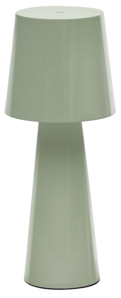 Kave Home - Lampada da tavolo Arenys grande in metallo verniciato turchese