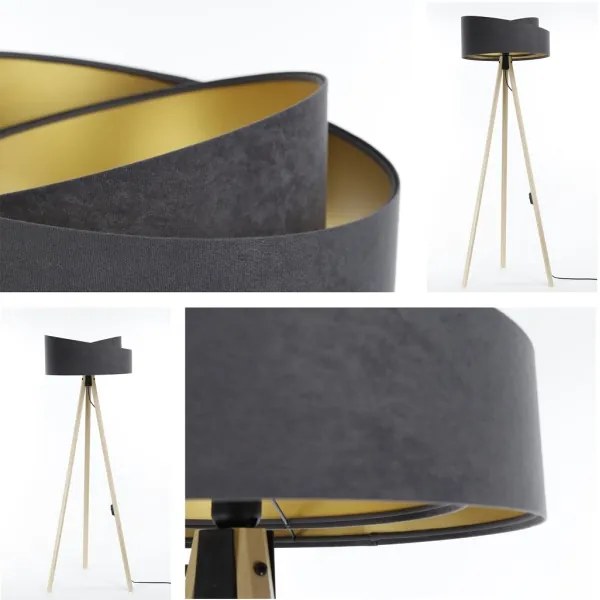 Lampada da terra GALAXY 1xE27/60W/230V grigio/beige