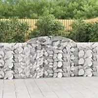 Cesti Gabbioni ad Arco 8 pz 300x30x100/120 cm Ferro Zincato 3146527