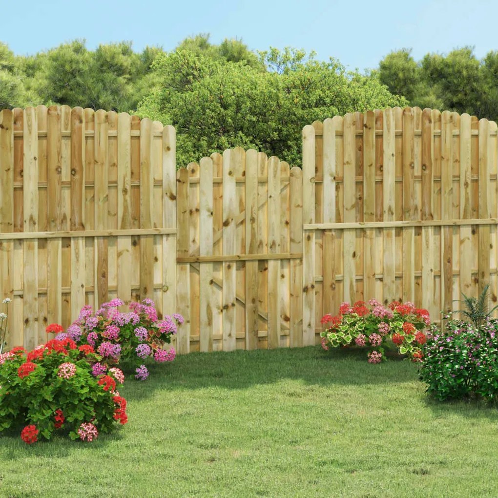 Cancello Da Giardino İn Legno Di Pino Impregnato 100x150 Cm /