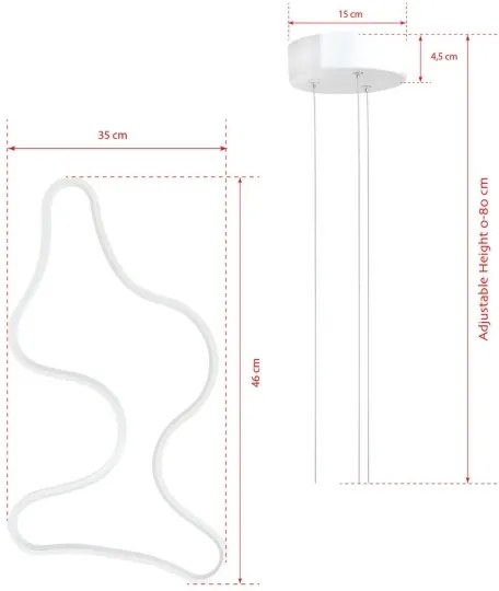 Lampadario a sospensione con cavo ARTISAN LED/36W/230V 4000K bianco