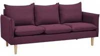 Divano 3 posti stile scandinavo in Tessuto cm 188x82x84 - LEO Colore: Viola