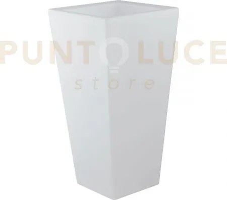 Vaso led ricaricabile geco bianco squadrato 4w 240lm rgb e 4000k  d...