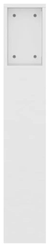 Testiera con scomparti bianca 160x18,5x104,5 cm