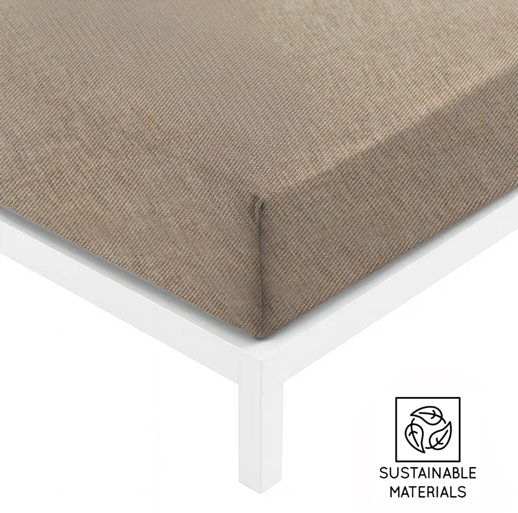 Lenzuolo con angoli matrimoniale marrone Eco Dreams