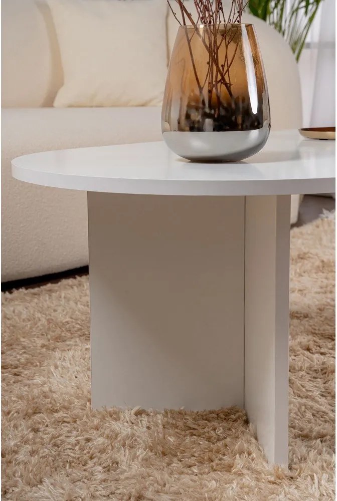 Tavolino da salotto bianco opaco 60x119 cm Sable – Kalune Design