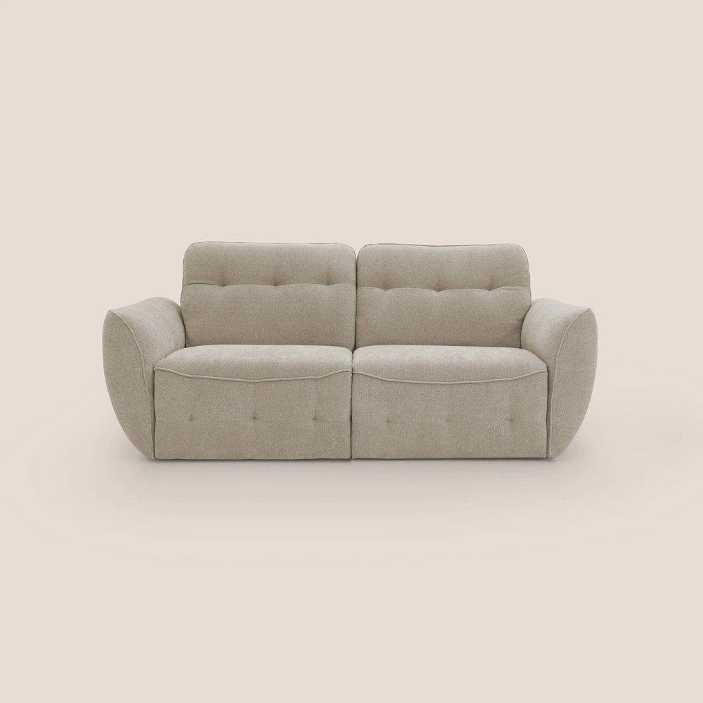 Cerbero divano 2 e 3 posti in morbido bouclé impermeabile T07 beige