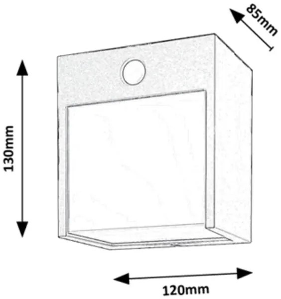 Rabalux 7478-LED Applique da esterno con sensore BALIMO LED/12W/230V IP54
