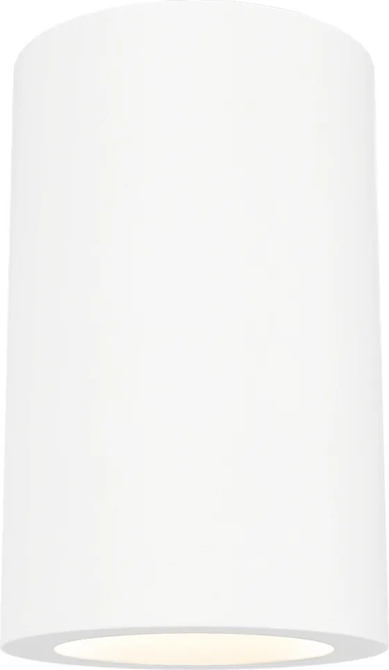 Plafoniera Ø70 x 110mm GU10 in Gesso Pitturabile Cilindrica