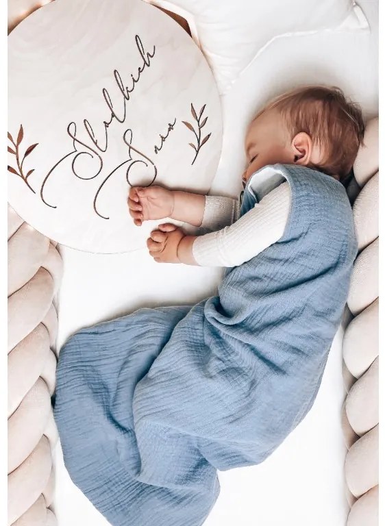 Sacco nanna reversibile in mussola leggera Petrol 4-24 mesi M